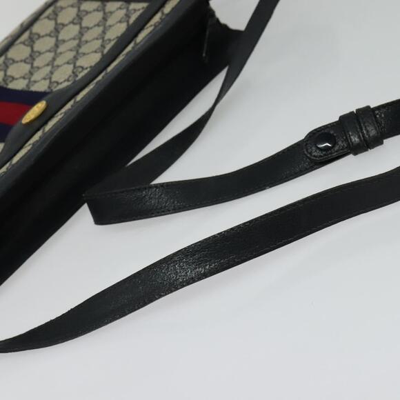 GUCCI GG Supreme Sherry Line Shoulder Bag Pvc Navy Gold 41 02 013 - Picture 7 of 16
